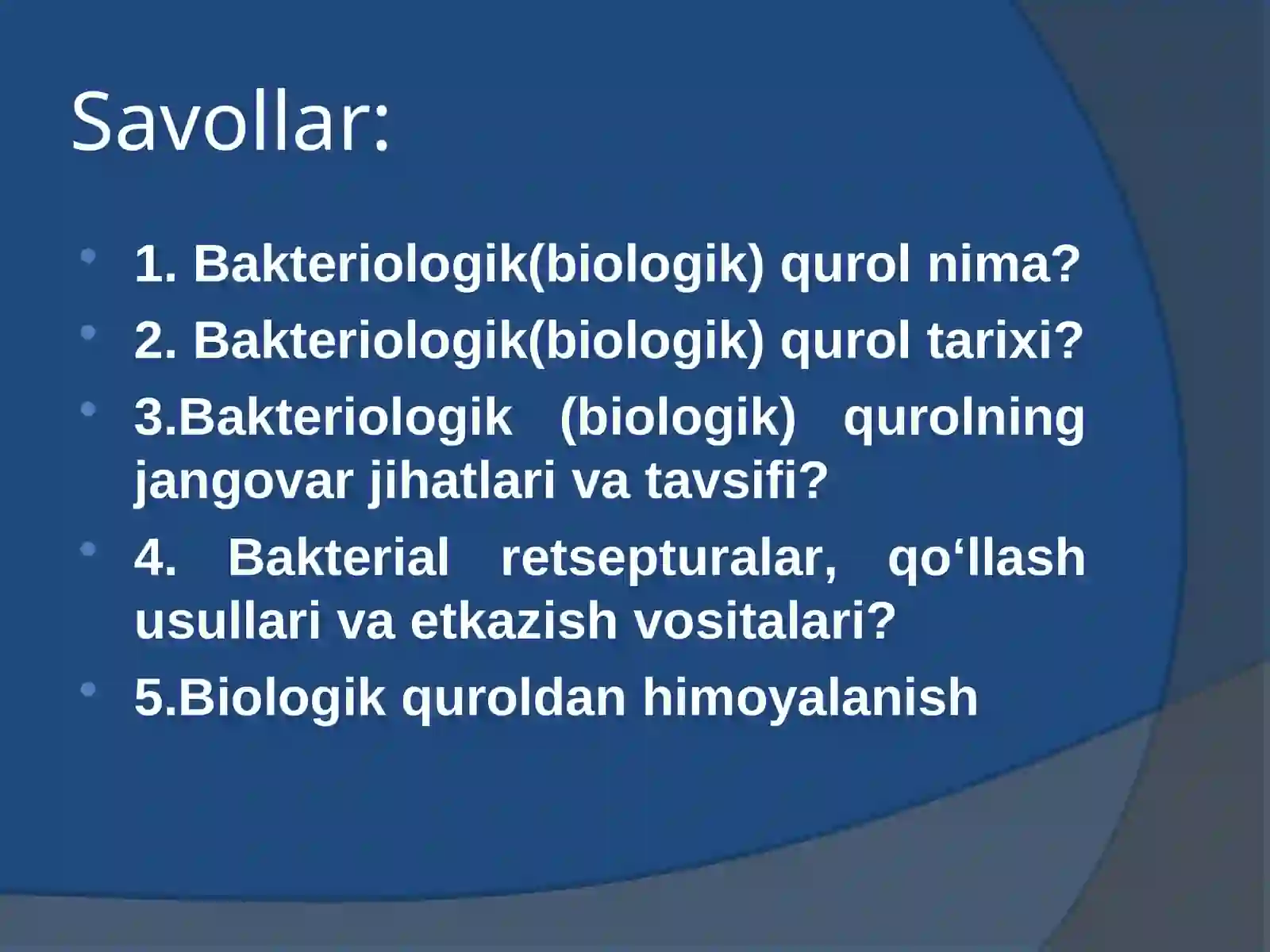 Bakteriologik(biologik) qurol 2