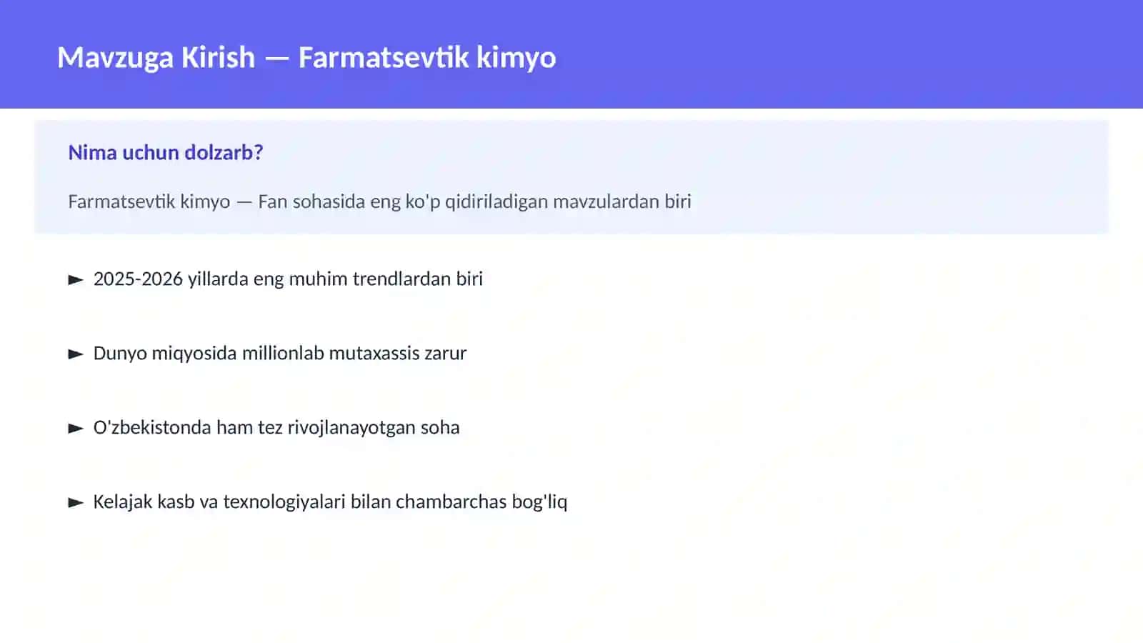 Farmatsevtik kimyo 2