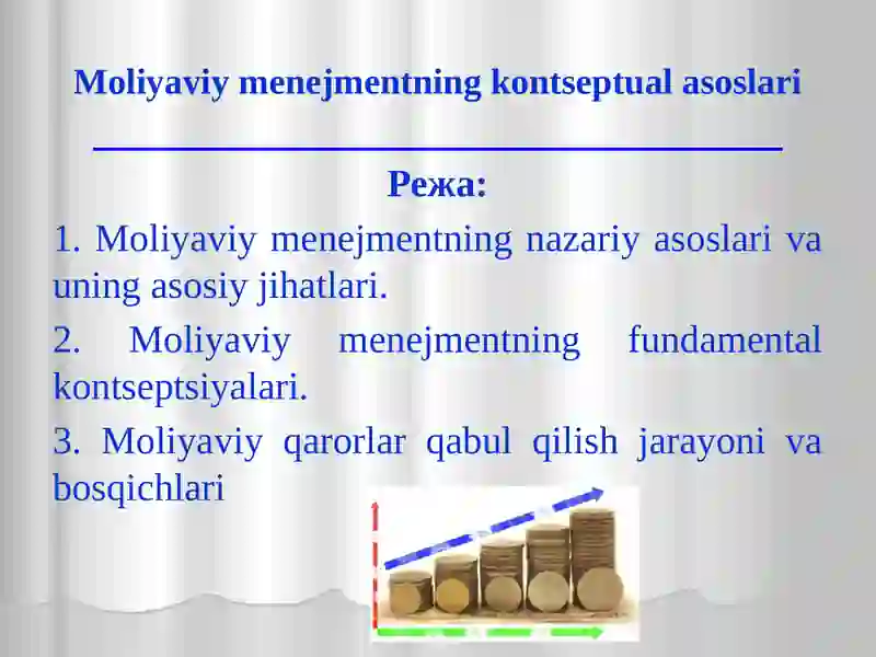 MOLIYAVIY MENEJMENTNING KONTSEPTUAL ASOSLARI 2