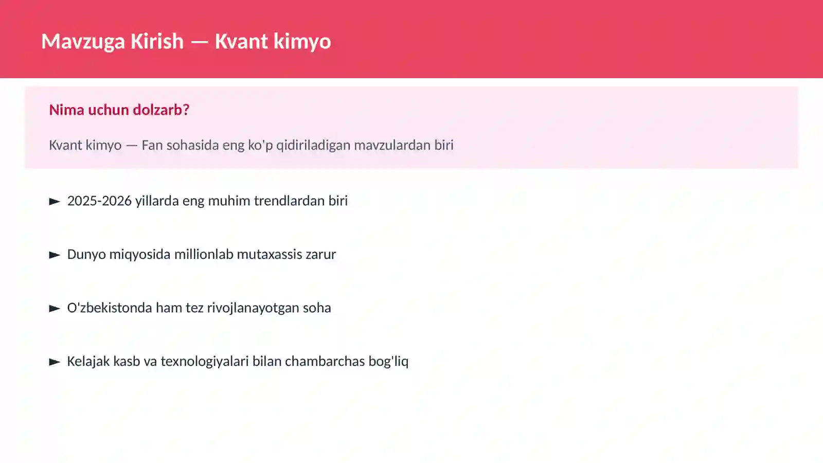 Kvant kimyo 2