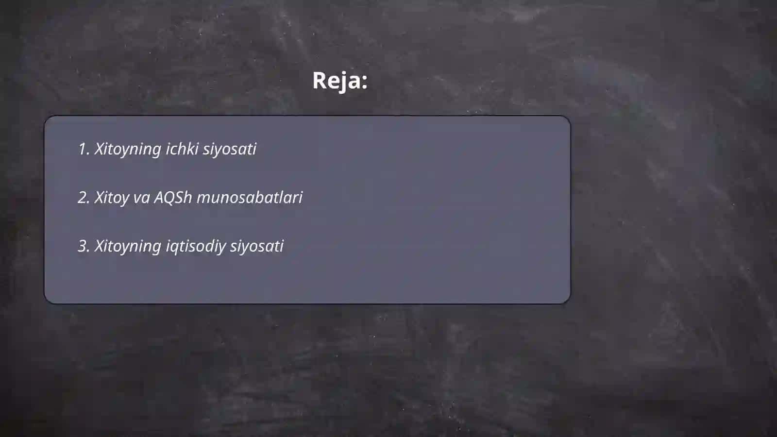Xitoy siyosati 2