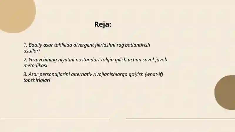 Badiiy asar tahlili jarayonida oʻquvchilarni kreativ va nostandart fikrlashga oʻrgatish 2