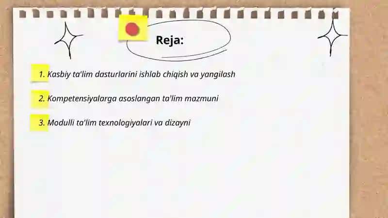 Kasbiy ta'lim mazmuni va texnologiyalari 2