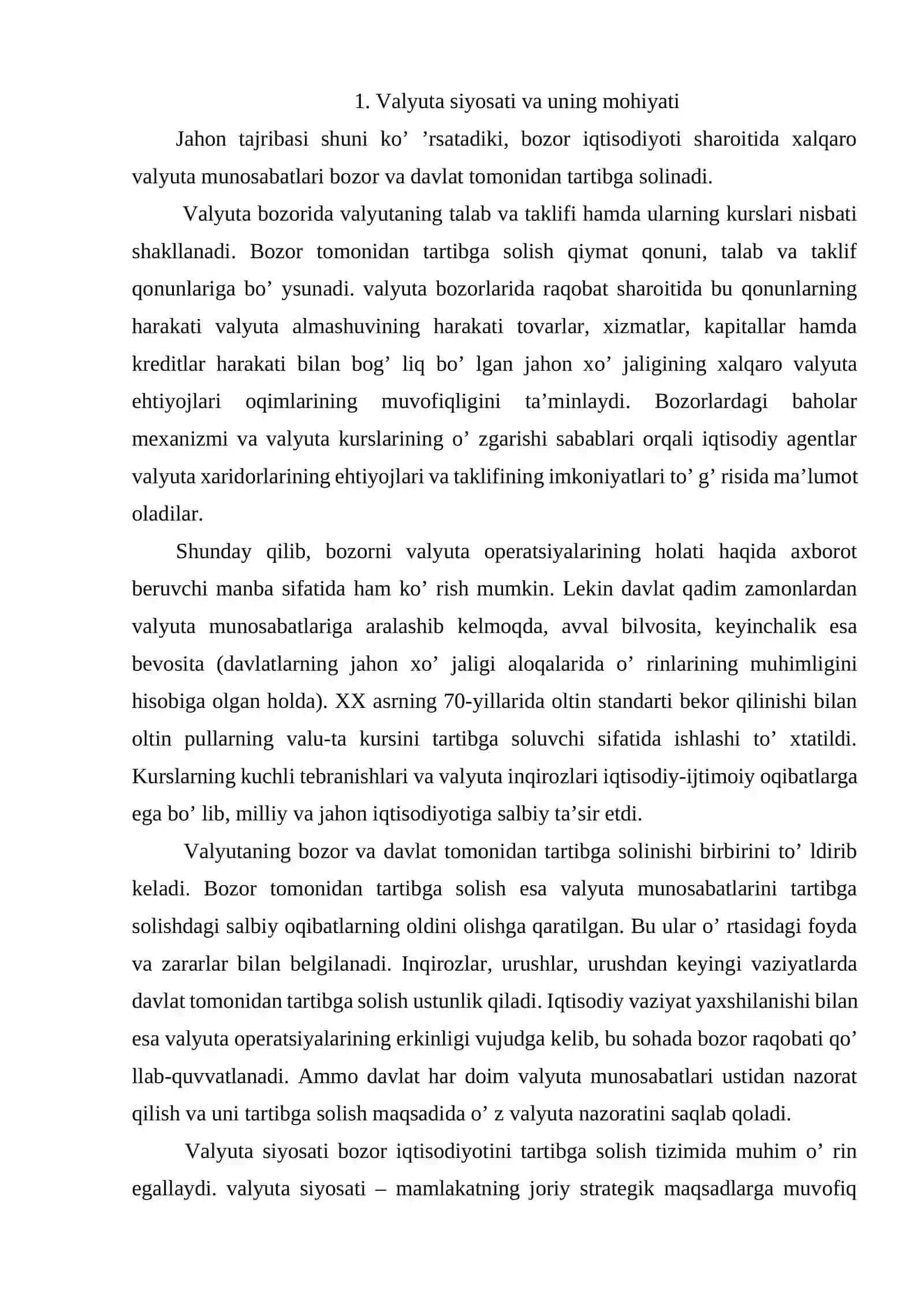 Valyuta siyosati va uning asosiy shakllari 2