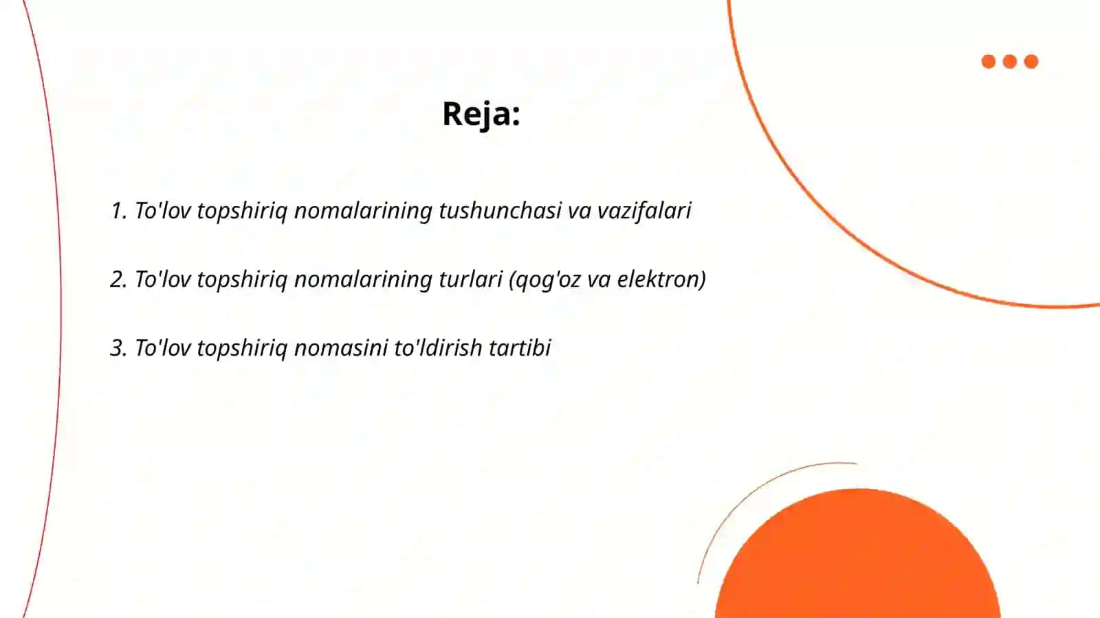 To'lov topshiriq nomalari bilan hisob kitoblar hisobi 2