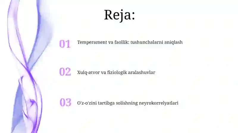Xulq- atvor va faoliyatni ixtiyoriy boshqarishning psixofizialogik mexanizmlari 2