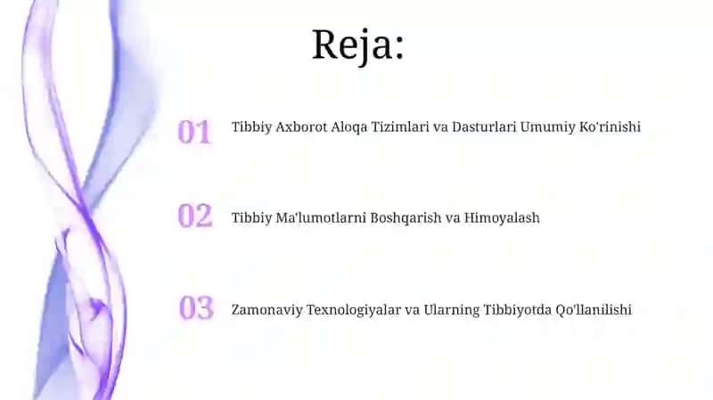 Tibbiy axborot kommunikatsiya tizimlari va dasturiy ta’minoti 2