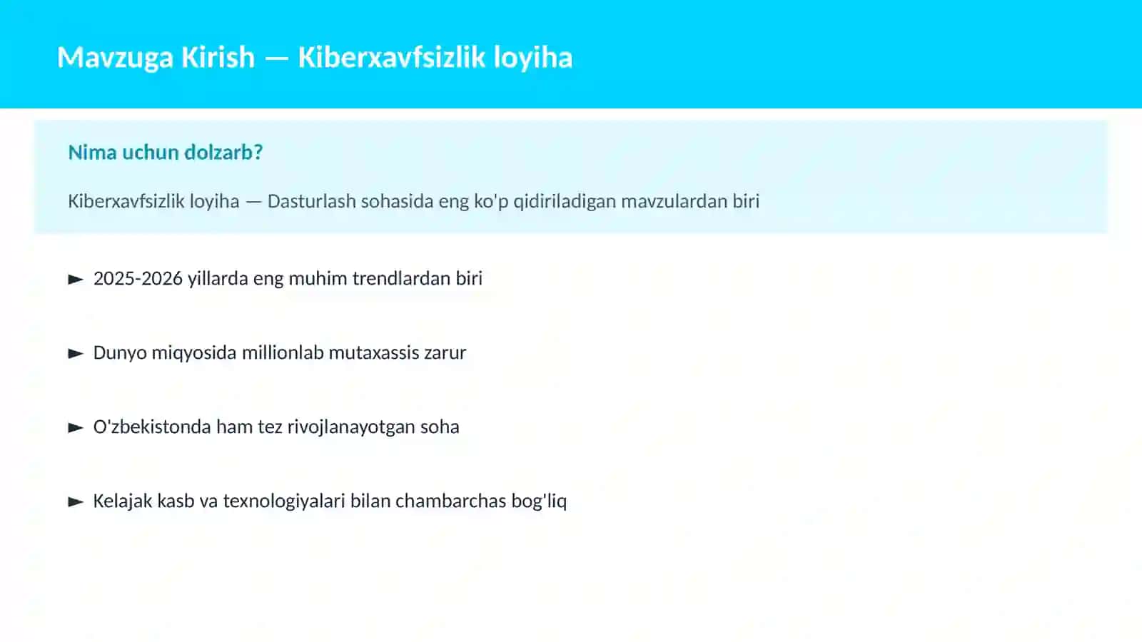 Kiberxavfsizlik loyiha 2