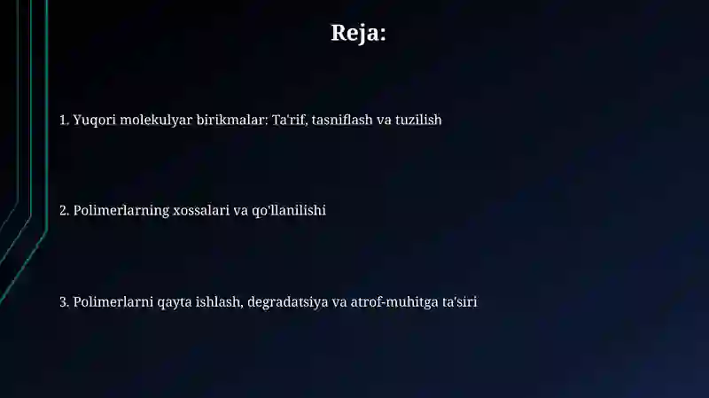 Yuqori molekulyar birikmalar 2