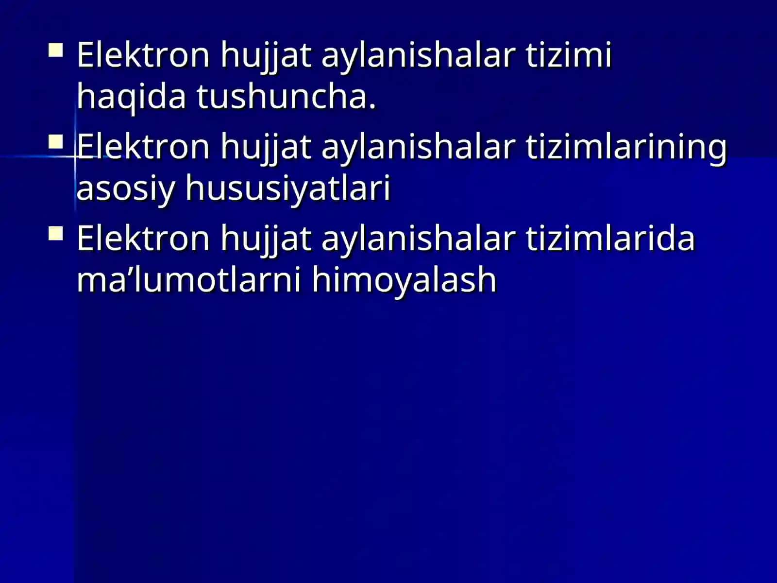Elektron hujjat aylanishlar tizimini yaratilish texnologiyasi 2