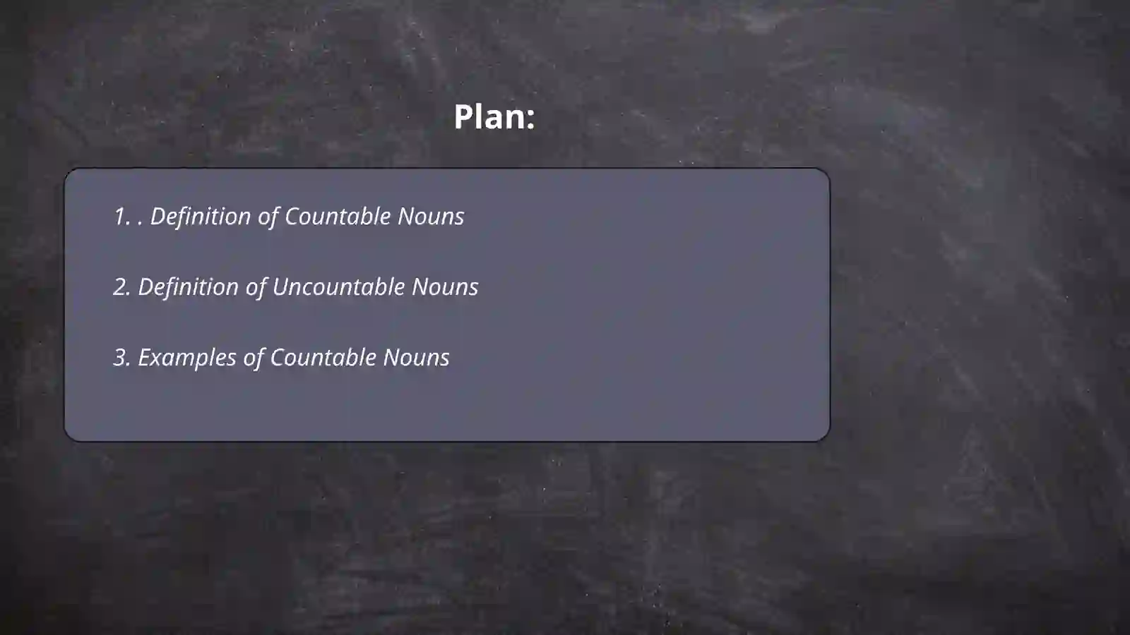 Countable and uncountable 2
