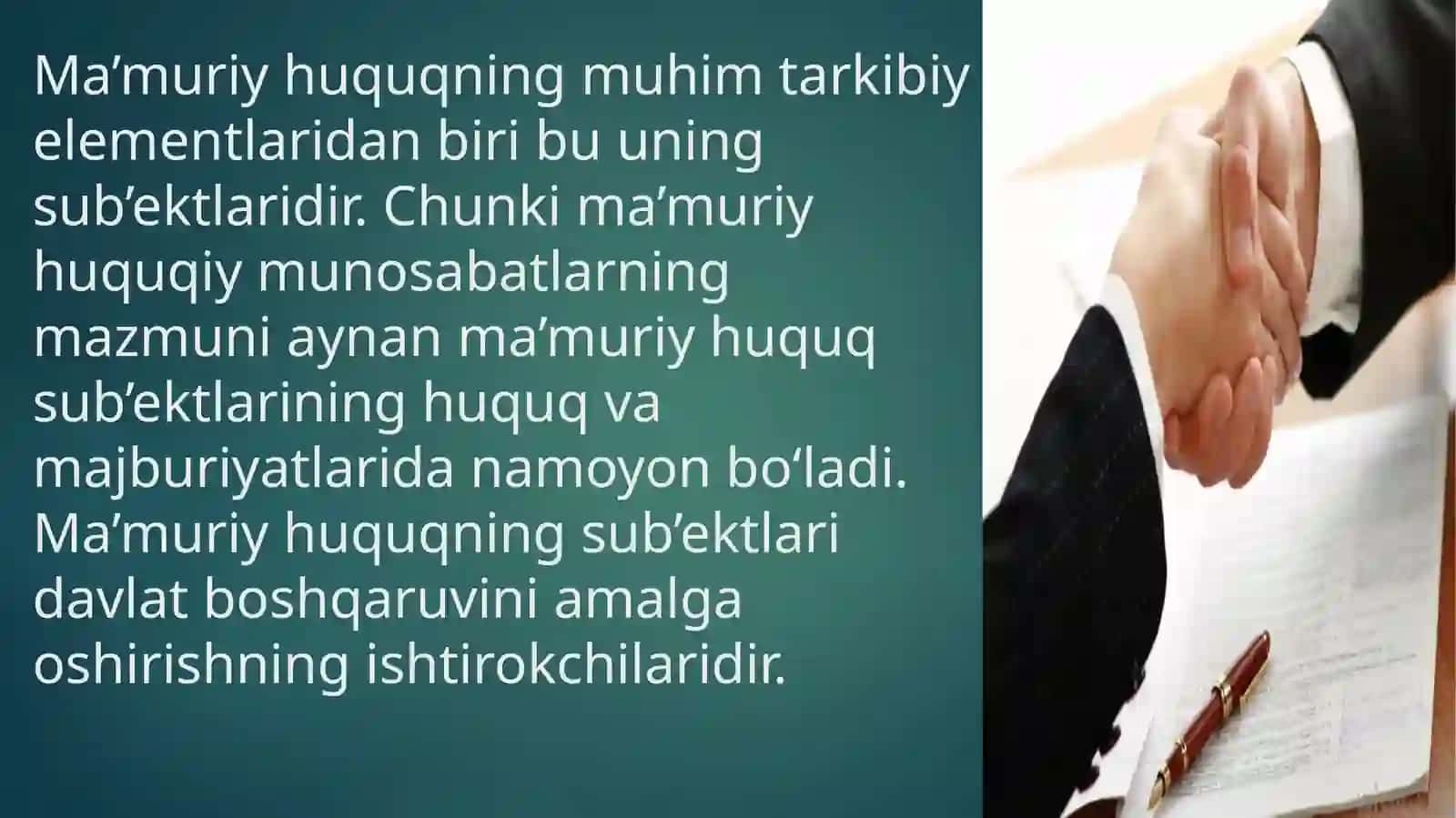 Ma’muriy Huquq Sub'ektlari 2