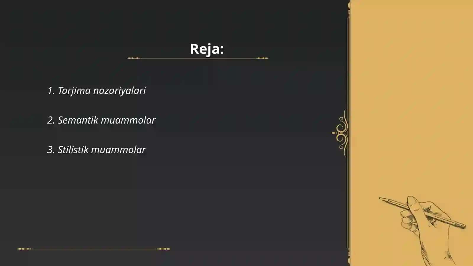 Tarjimaning til muammolari 2
