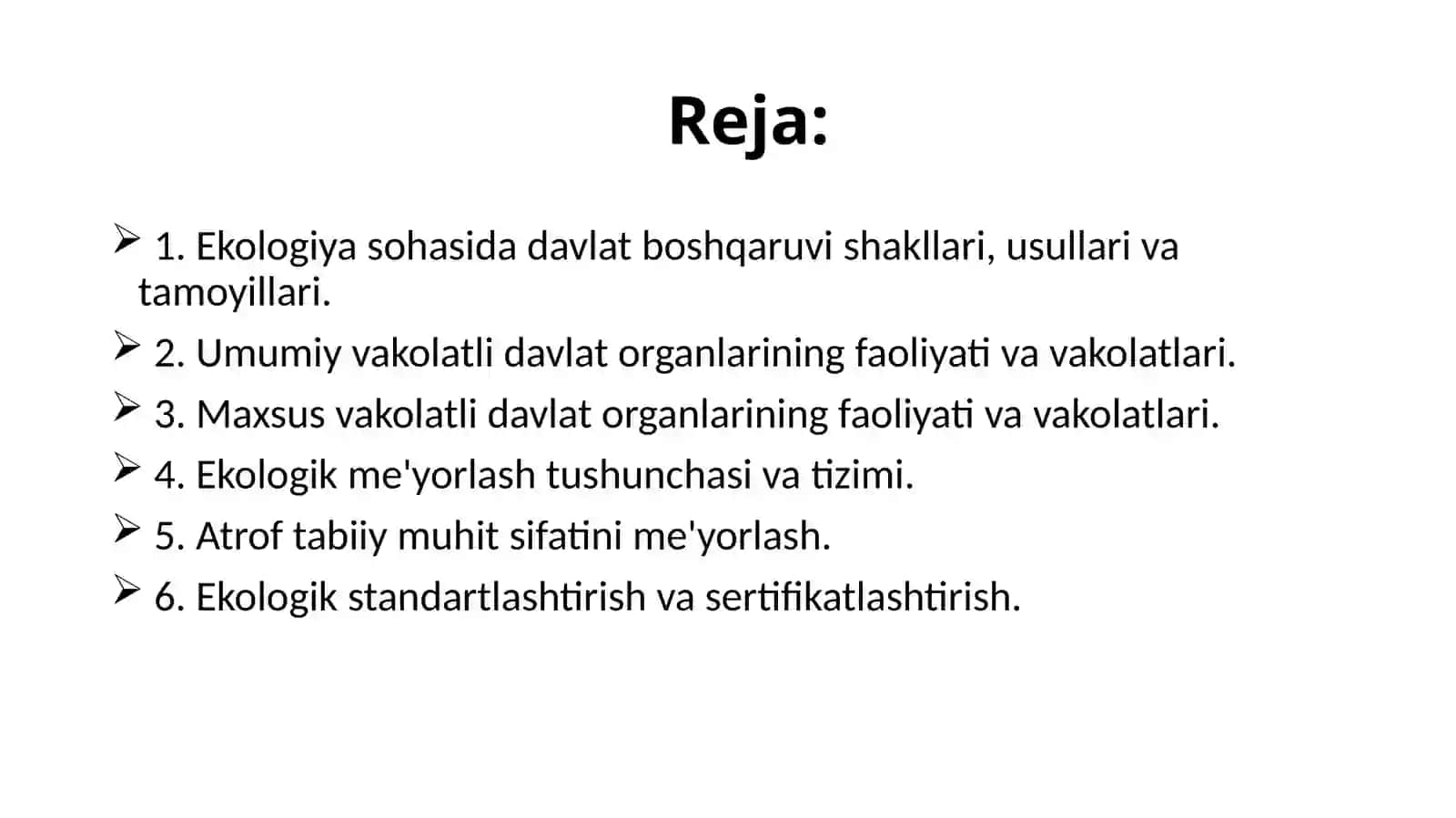 ATROF MUHITNI MUHOFAZA QILISH VA TABIATDAN FOYDALANISH SOHASIDA DAVLAT BOSHQARUVI 2