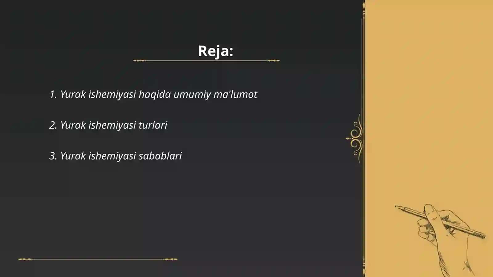 Yurak ishemiyasi- kasallik belgilari, diagnostikasi va davolash 2