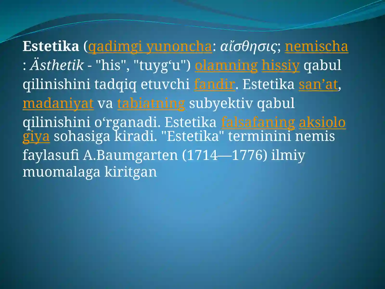 ESTETIK TARBIYA VA UNING TURLARI 2