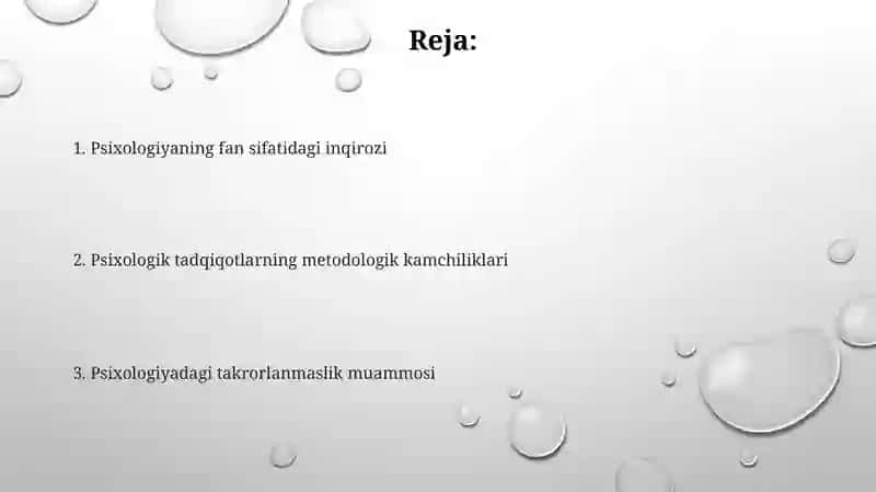 Psixologiyaning fan sifatidagi inqirozi 2