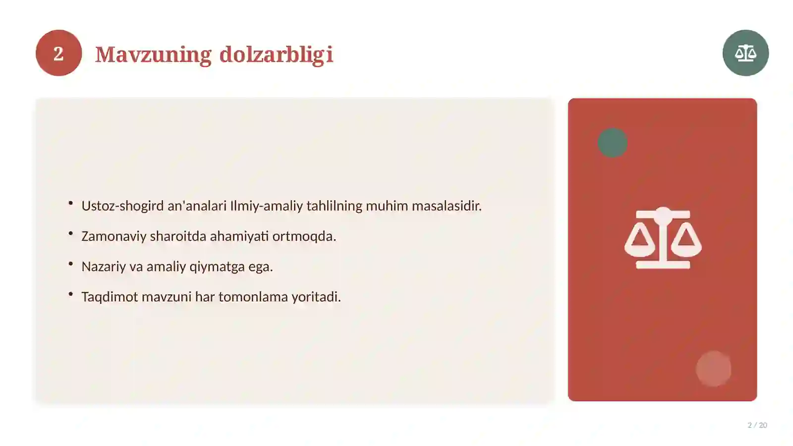 Ustoz-shogird an'analari 2