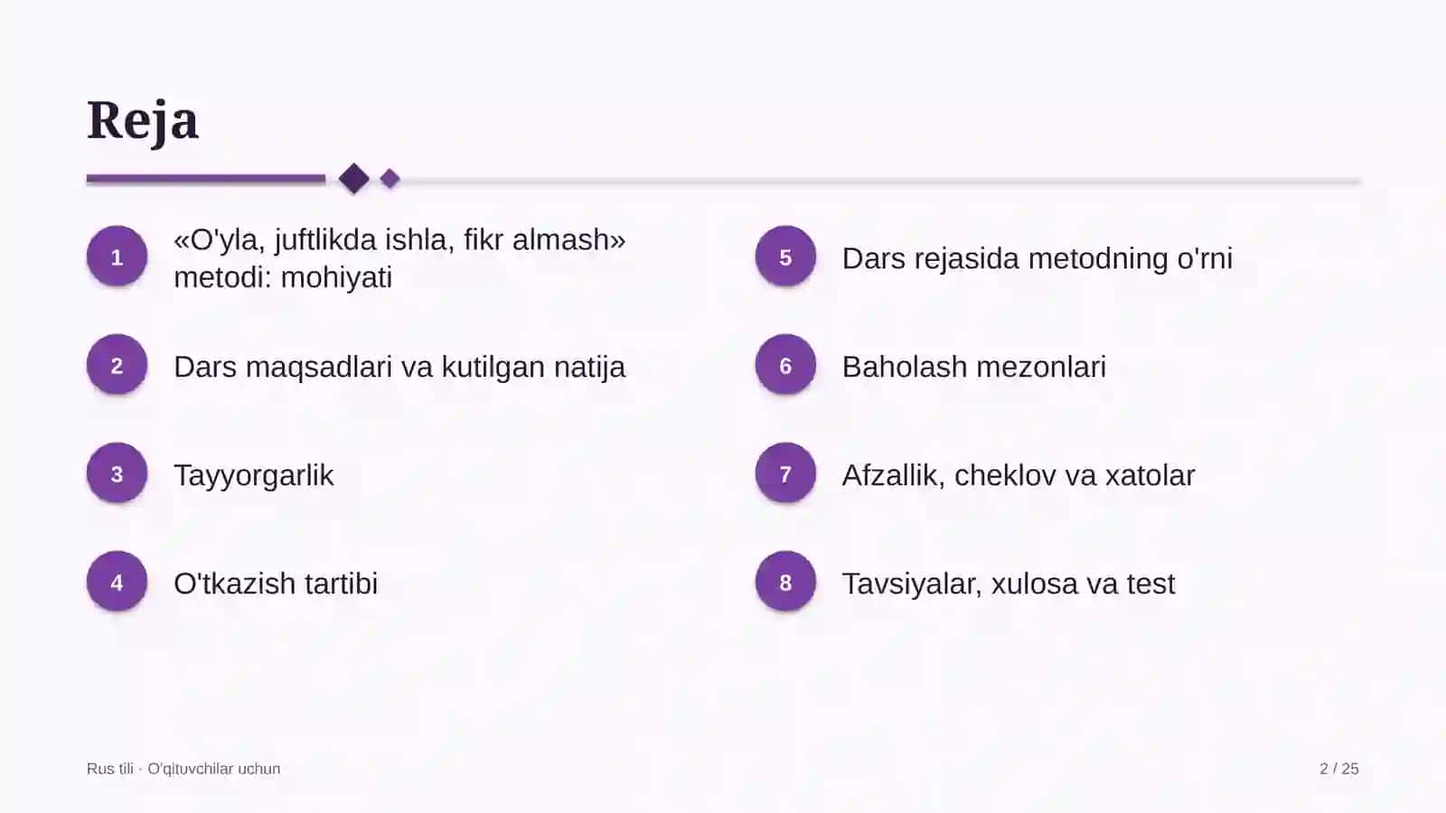 rus tili darslarida o'yla juftlikda ishla fikr almash metodidan foydalanish 4872 2