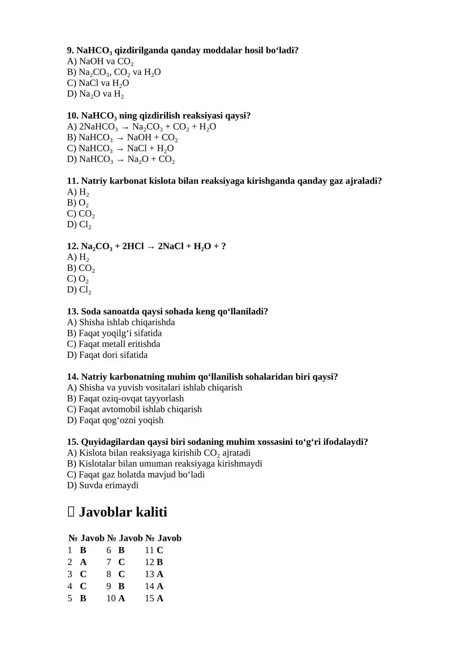 Soda — 15 ta test 2