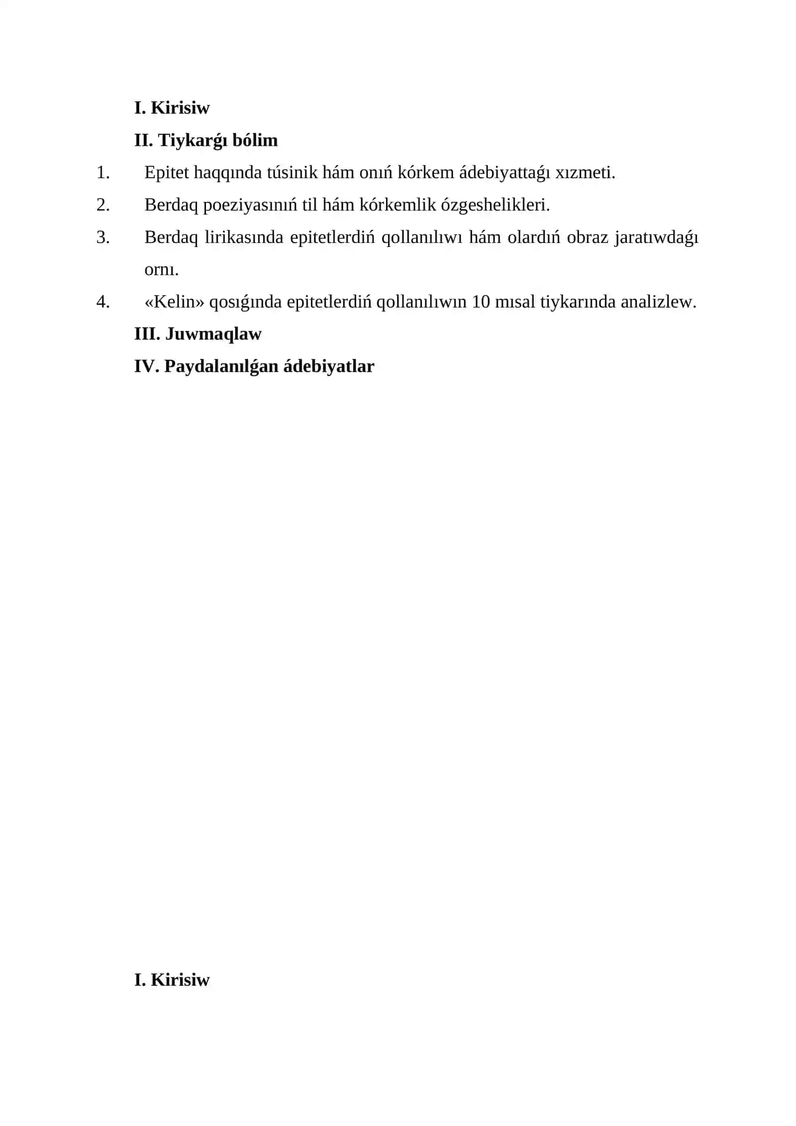 Berdaq poeziyasında epitetlerdiń qollanılıwı 2