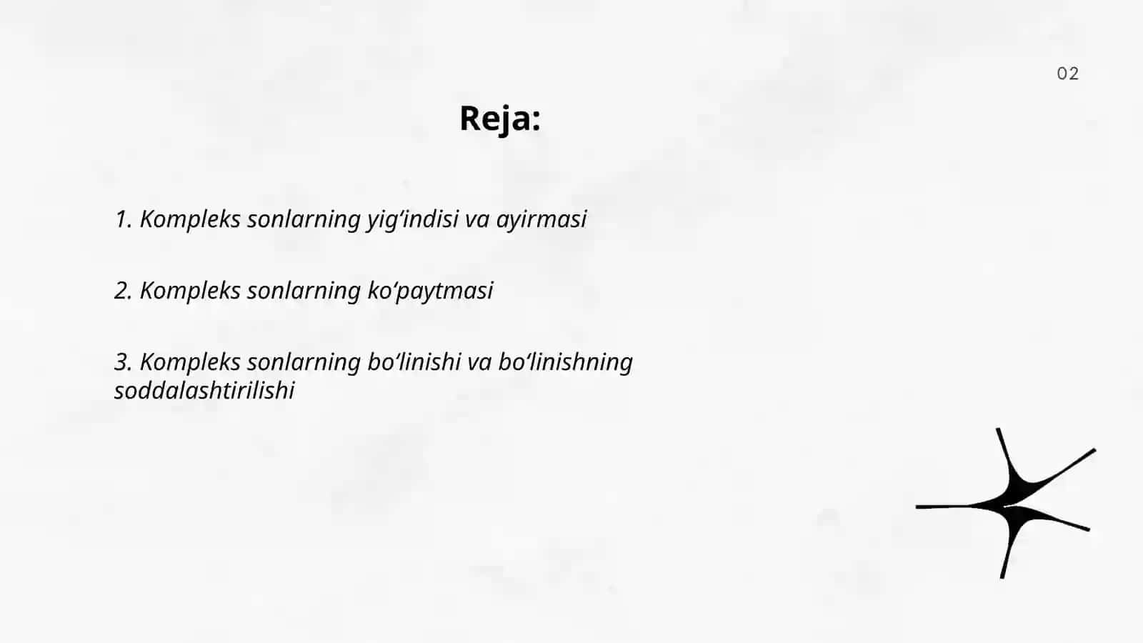 Kompleks sonlar ustida amallar 2