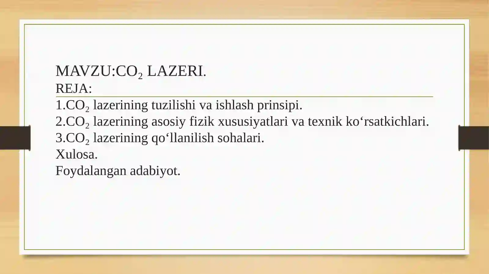 CO₂ LAZERI 2