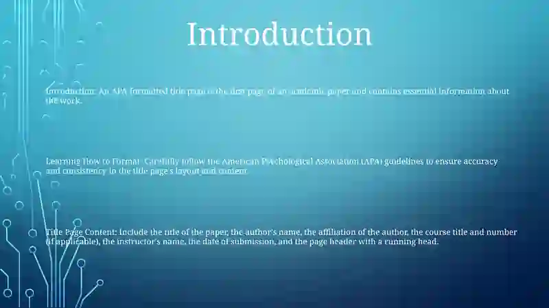 APA Style Title Page Formatting 2
