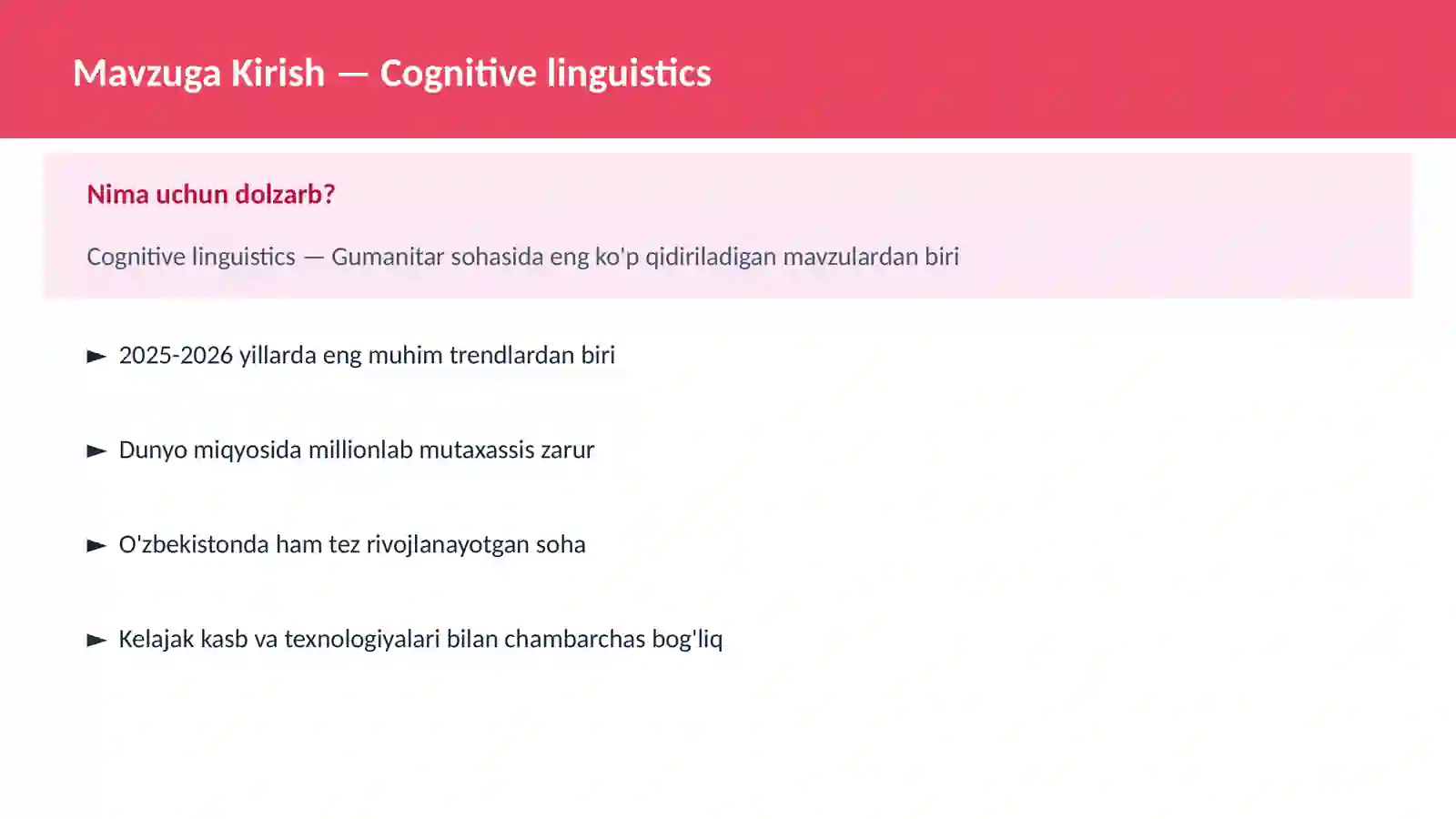 Cognitive linguistics 2