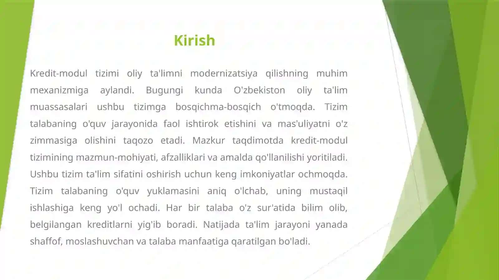 Kredit-Modul Tizimi Oliy Ta'limdagi Ahamiyati 2