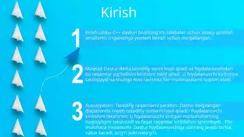 C++ Dasturlash Tilida Boshlang‘Ich Sinf O‘Quvchilari Uchun Qo‘Shish Amalini O‘Rgatuvchi Dastur 2