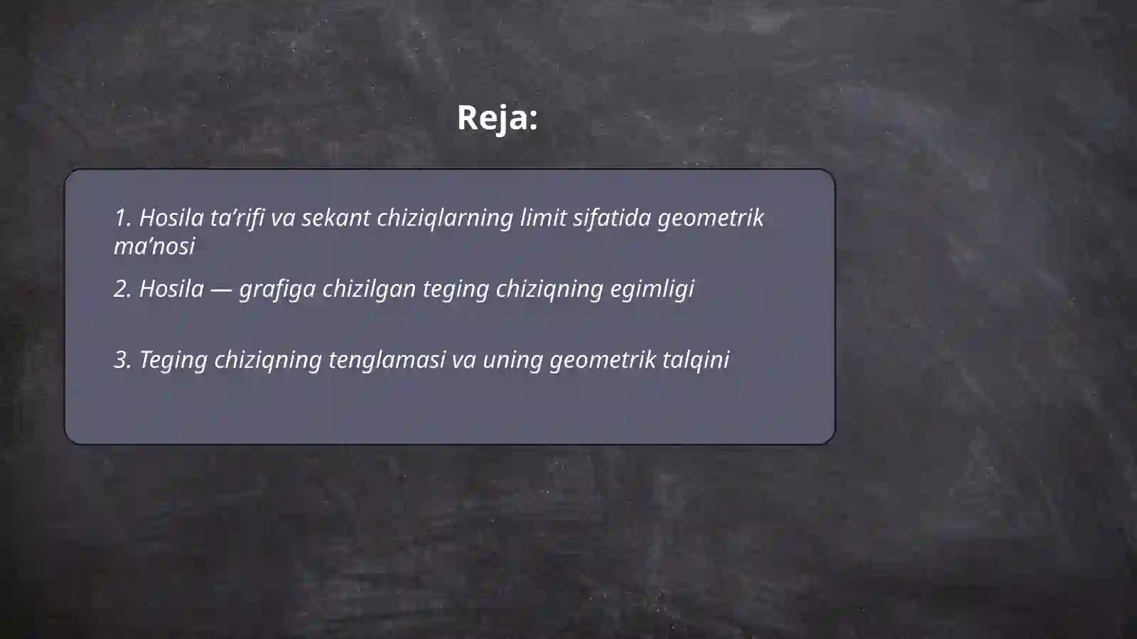 Hosila va uning  geometrik ma’nosi 2
