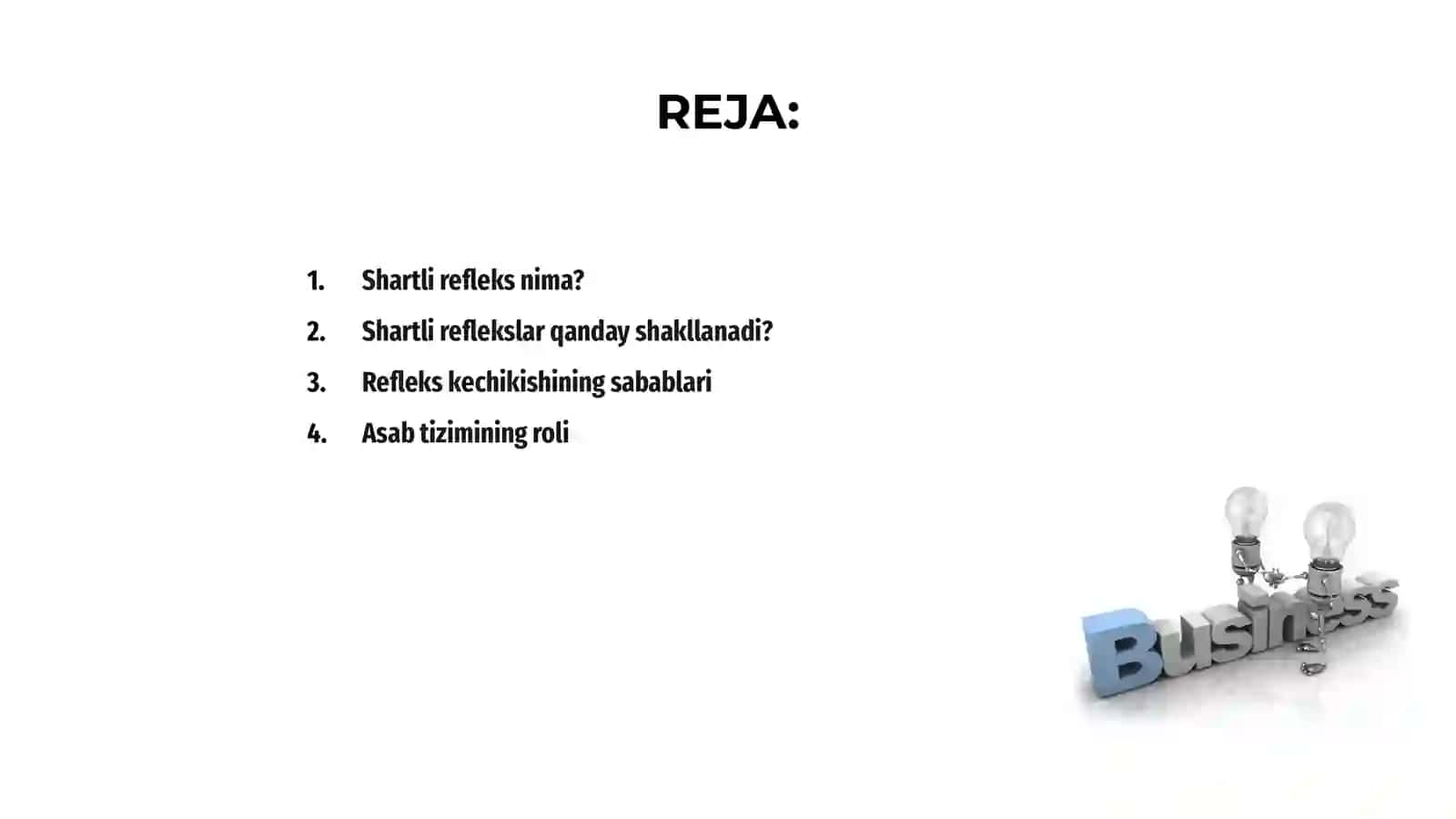 Shartli refleksning kechikishi 2