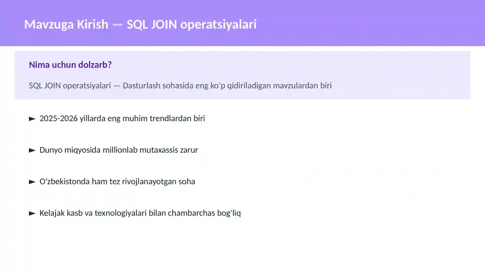 SQL JOIN operatsiyalari 2