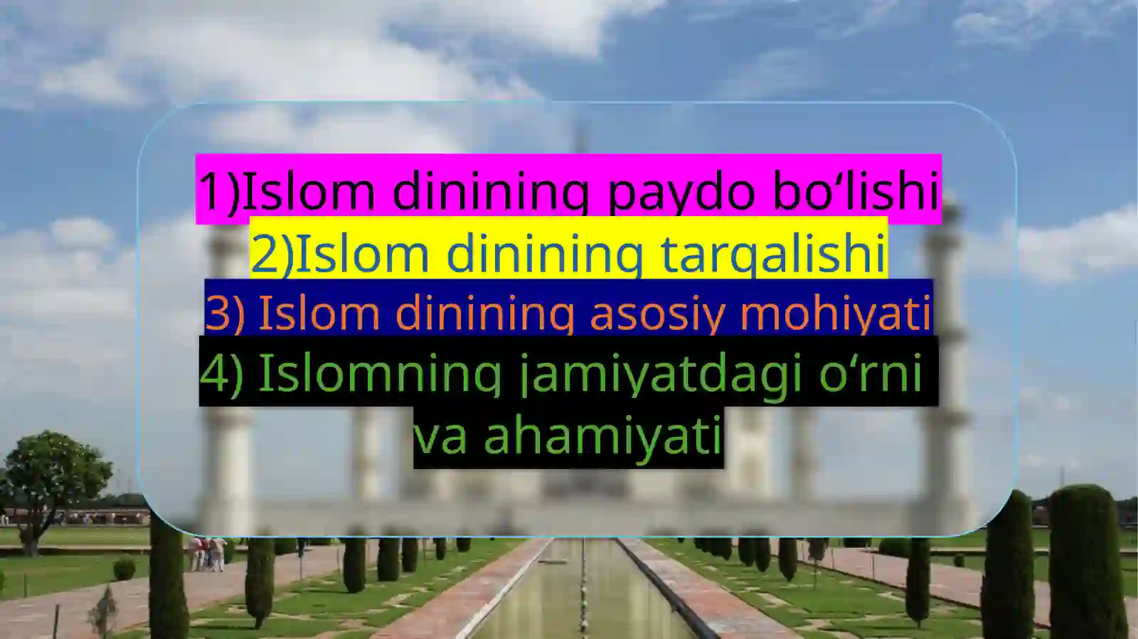 Islom dinining tarixi 2