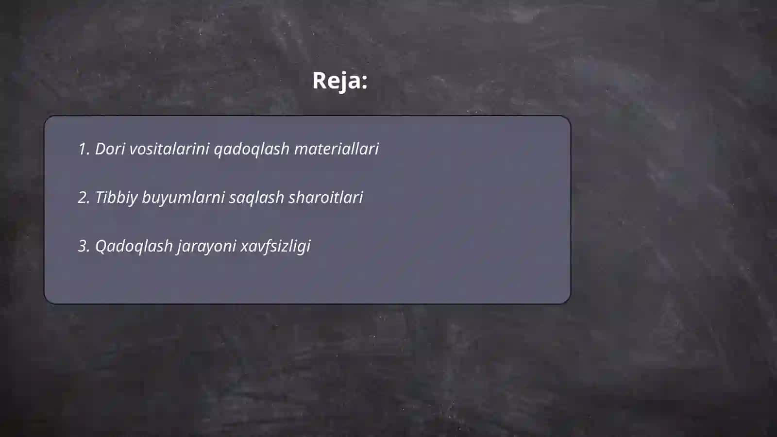 Dori vositalar tibbiy buyumlarni qadoqlash va saqlash 2