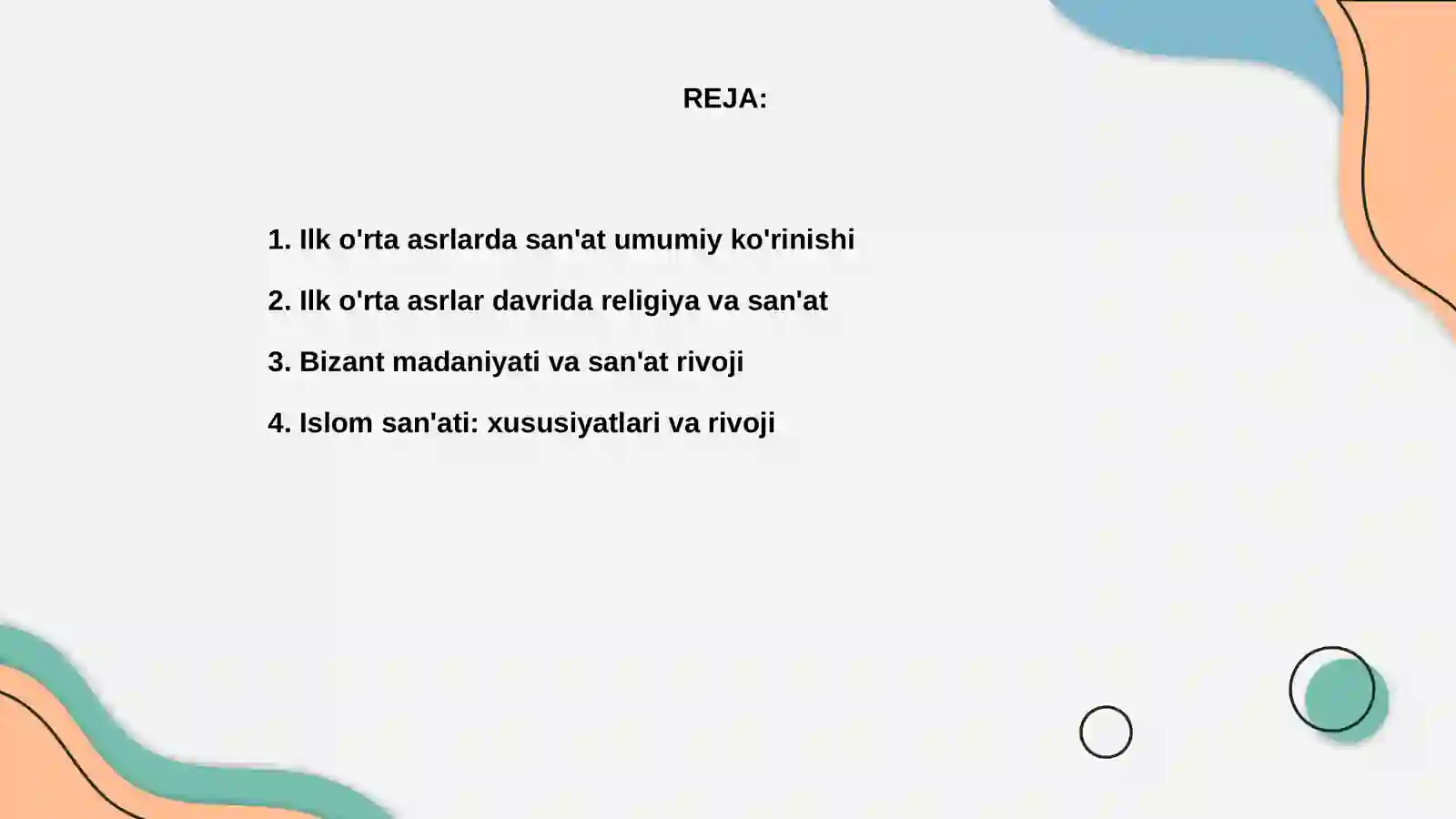 Ilk o'rta asrlarda san'at rivoji 2