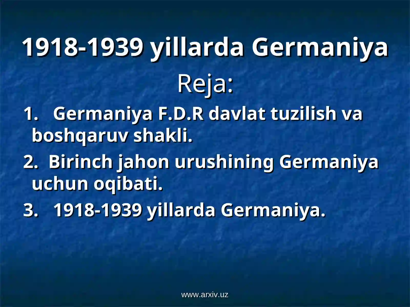1918-1939 yillarda Germaniya 2