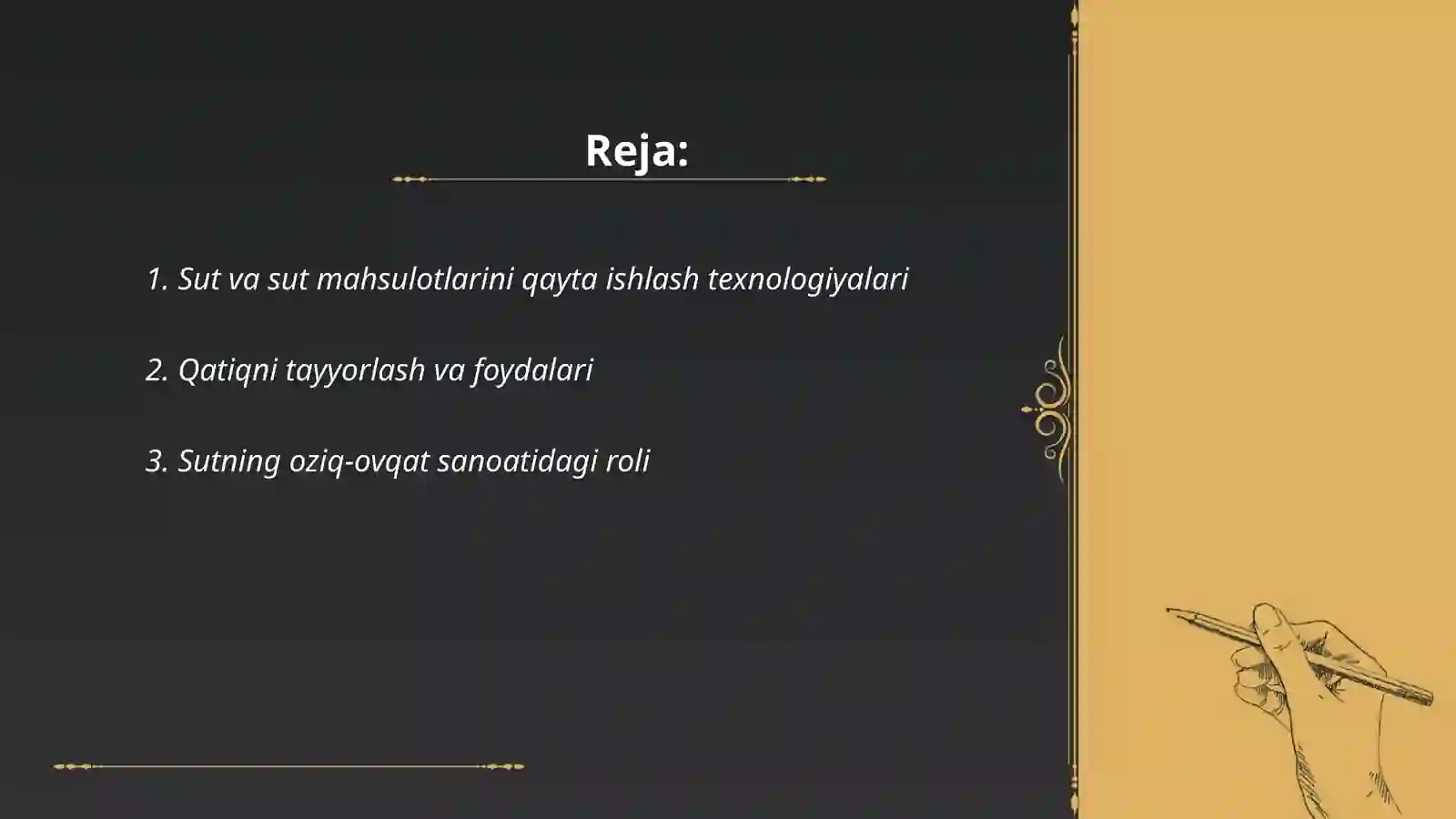 Sut va Sut Mahsulotlari 2