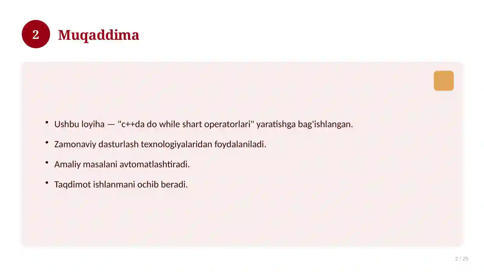 c++da do while shart operatorlari 2