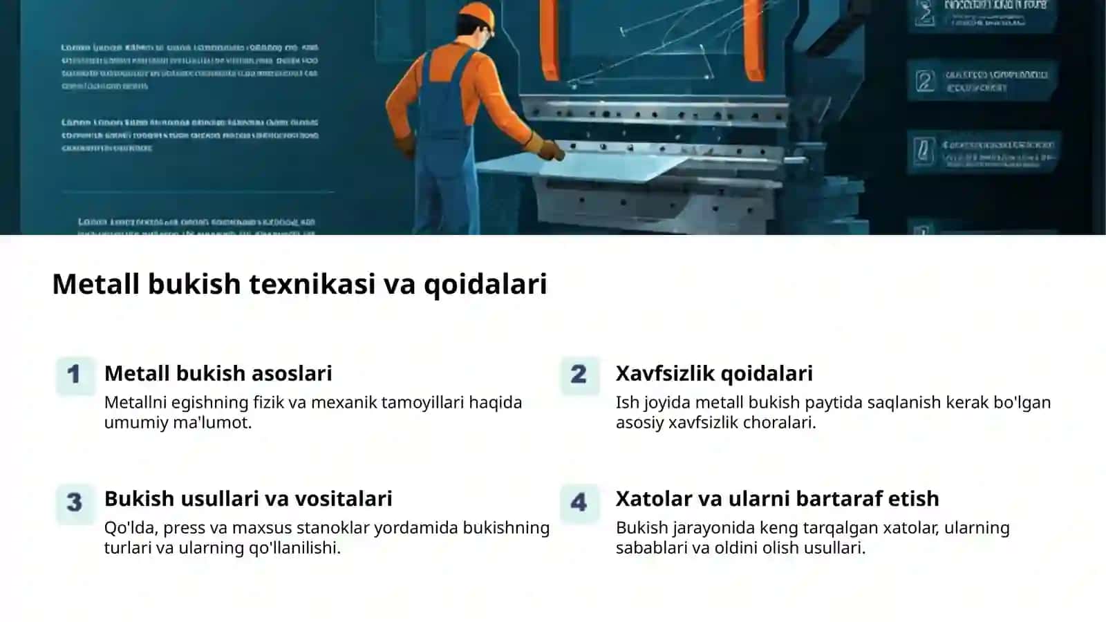 Metallni kesish va bukish texnologiyasi 2