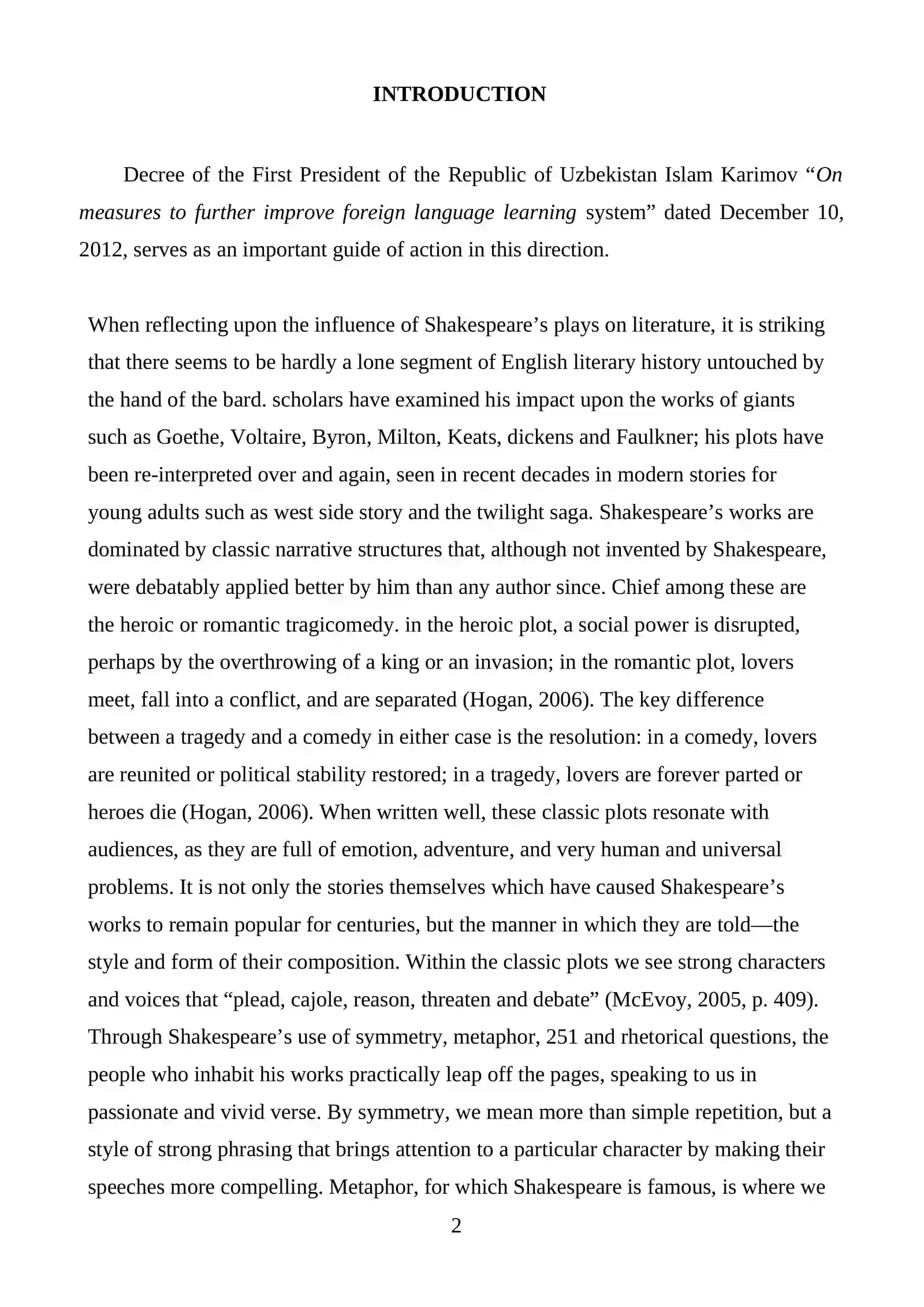 WILLIAM SHAKESPEARE’S CREATIVE WORKS 2
