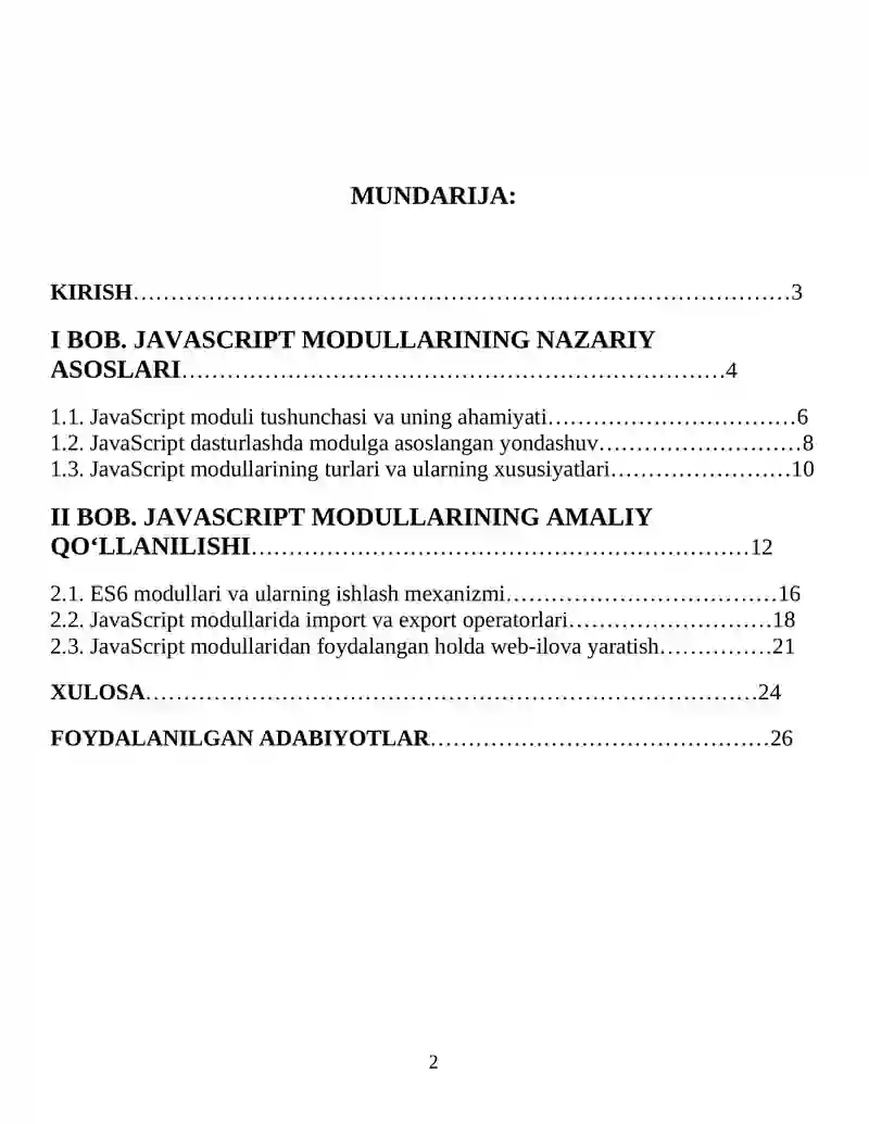 JavaScript modullar 2