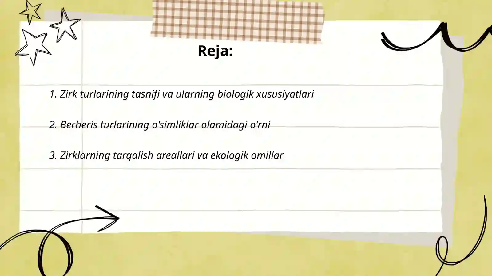 Zirk (ber beris) turkumlari biologiyasi, ekologiyasi va sanoatdagi ahamiyati 2