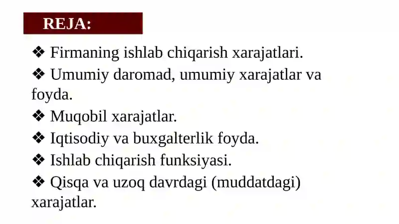 ISHLAB CHIQARISH XARAJATLARI 2