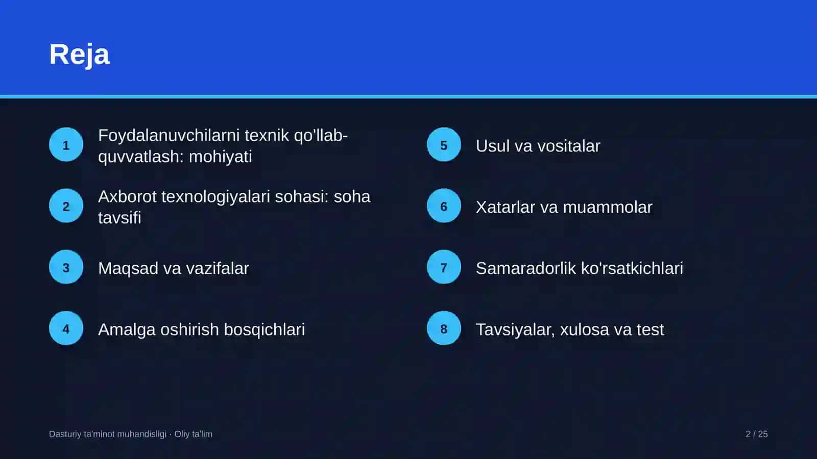 axborot texnologiyalari sohasida foydalanuvchilarni texnik qo'llab quvvatlash 2562 2