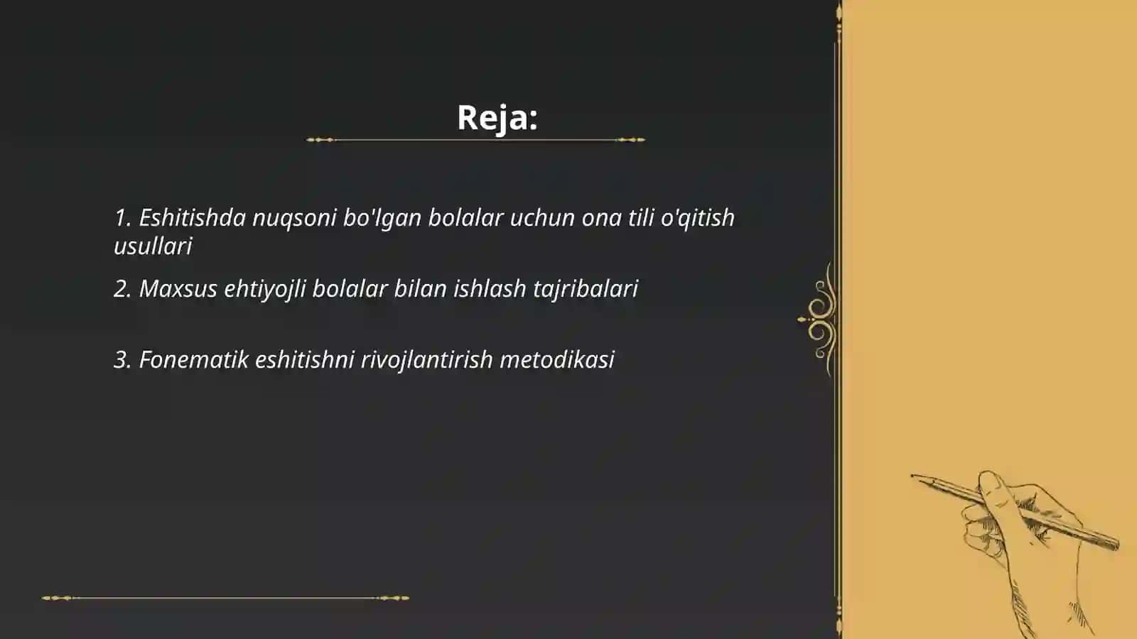 Eshitishda nuqsoni bo'lgan bolalar uchun ona tili o'qitish usullari 2