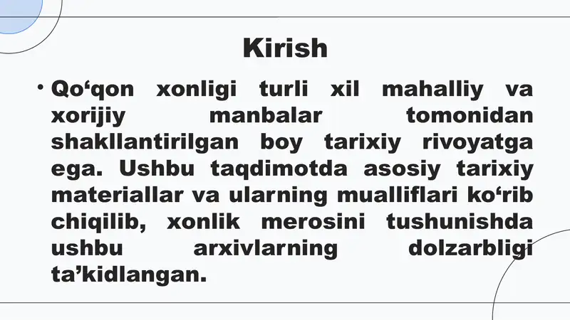 Qo'qon Xonligi tarixshunosligi 2
