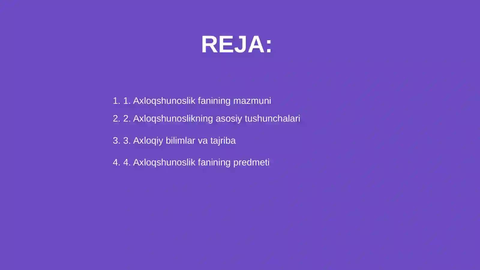 Axloqshunoslik fani 2