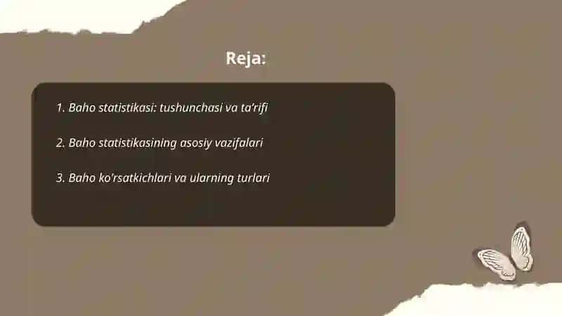 Baho statistikasi 2